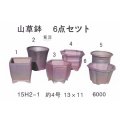 ミニ盆栽鉢セット（４号６品）