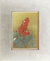「初雪（南天）」　作者/鈴木香