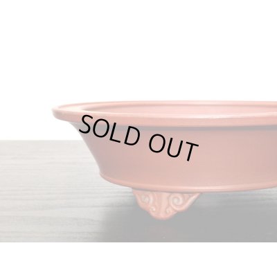 画像9: 常滑鉢 「美芸」 朱泥雲足外縁丸鉢