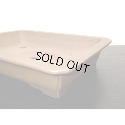 画像8: 常滑鉢　「中野行山」　紫泥隅入外縁長方鉢