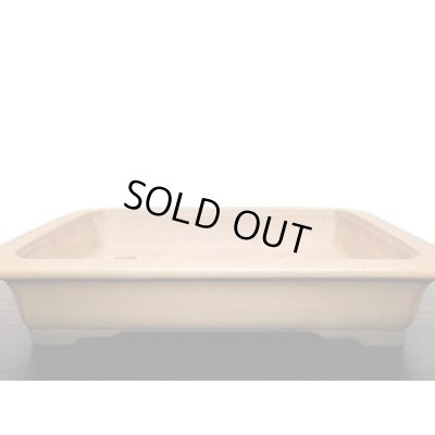 画像7: 常滑鉢　「中野行山」　紫泥隅入外縁長方鉢