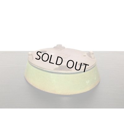 画像4: 常滑鉢　「松泉焼　山秋」　緑釉内縁楕円中浅鉢