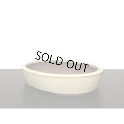 画像3: 常滑鉢　「松泉焼　山秋」　白釉内縁楕円鉢