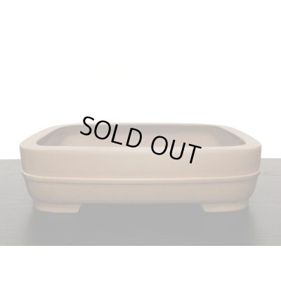 画像8: 常滑鉢　「中野行山」　紫泥胴紐撫角長方鉢