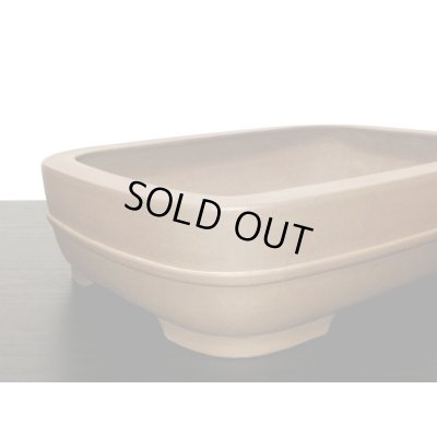 画像4: 常滑鉢　「中野行山」　紫泥胴紐撫角長方鉢