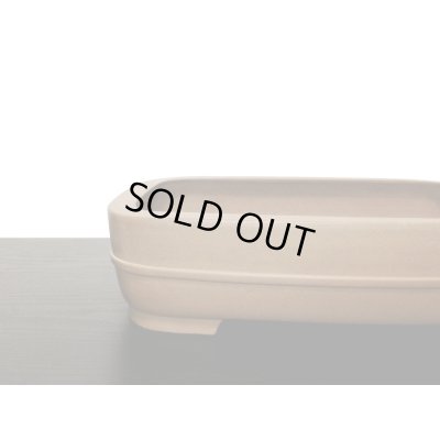 画像3: 常滑鉢　「中野行山」　紫泥胴紐撫角長方鉢