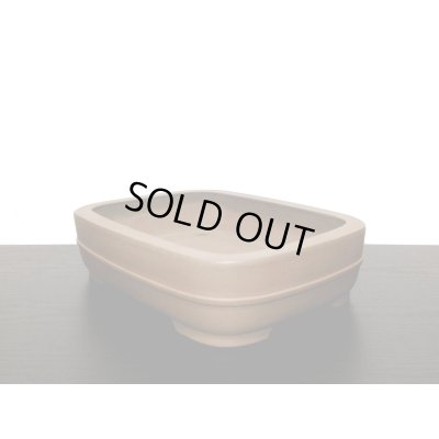 画像5: 常滑鉢　「中野行山」　紫泥胴紐撫角長方鉢