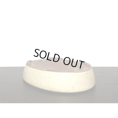 画像4: 常滑鉢　「松泉焼　山秋」　白釉内縁楕円鉢