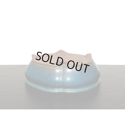 画像6: 常滑鉢 「松泉焼 山秋」 海鼠釉袋形木瓜鉢