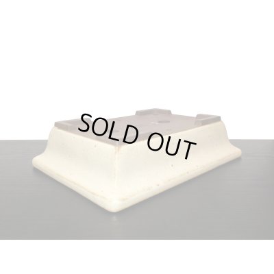 画像4: 常滑鉢　「山秋造印」　白釉外縁長方鉢