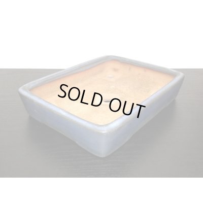 画像5: 常滑鉢　「山房」　均釉内縁長方鉢