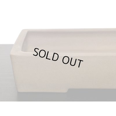 画像6: 常滑鉢　「中野行山」　紫泥内縁長方鉢