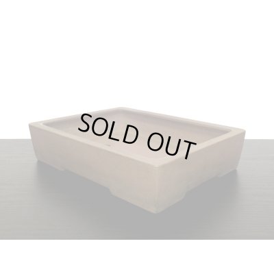 画像3: 常滑鉢　「中野行山」　紫泥内縁長方鉢