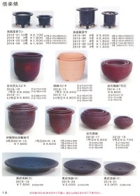 信楽焼中品盆栽鉢（カタログ）