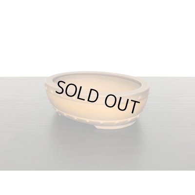 画像3: 常滑鉢　「美芸」　内縁鋲打楕円鉢