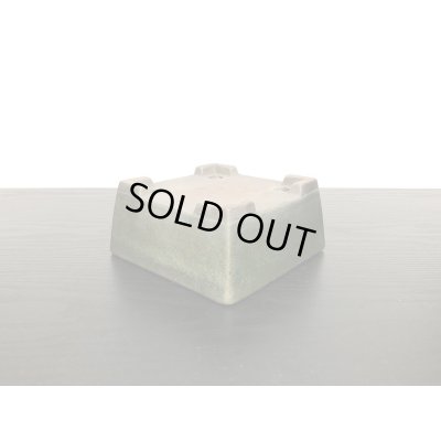 画像7: 常滑鉢　「松泉焼　山秋」　緑釉内縁正方鉢