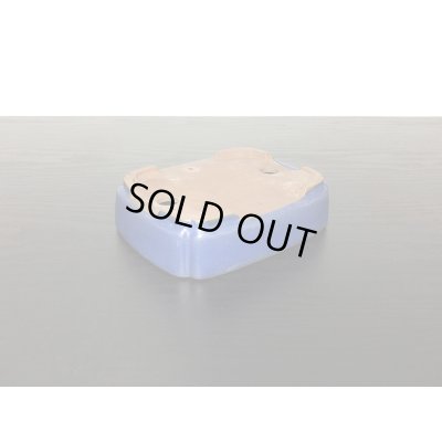 画像6: 常滑鉢　「柴勝」　瑠璃釉隅入切足長方鉢