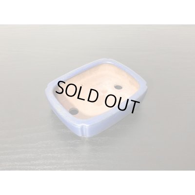 画像5: 常滑鉢　「柴勝」　瑠璃釉隅入切足長方鉢