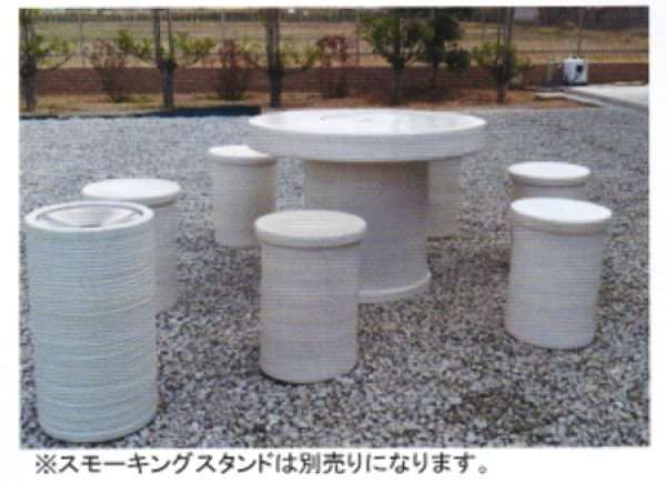 画像2: バーベキューテーブルセット(スツール6本) 30号 (2)