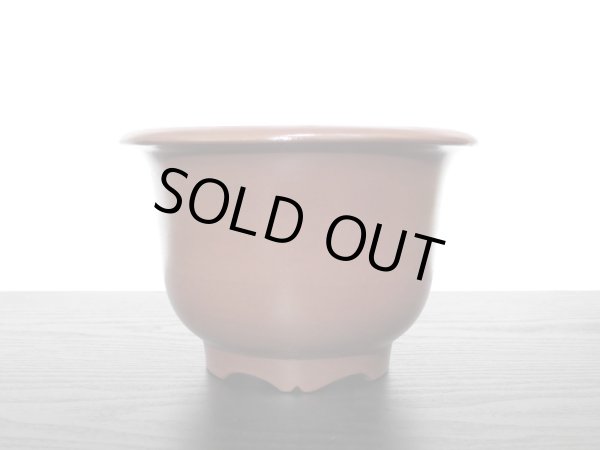 画像7: 常滑鉢 「山秋」 朱泥外縁懸崖丸鉢 (7)