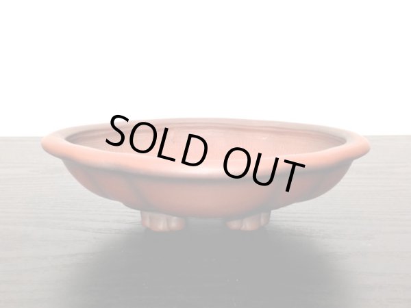 画像3: 常滑鉢 「美芸」 朱泥外縁木瓜鉢 (3)