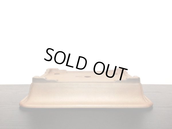 画像2: 常滑鉢 「中野行山」 紫泥隅入外縁長方鉢 (2)