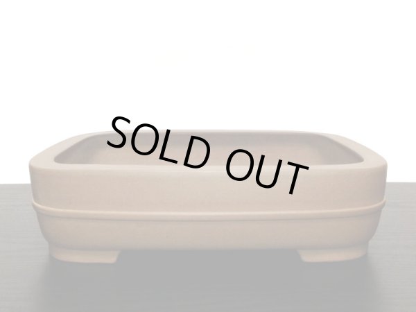 画像8: 常滑鉢　「中野行山」　紫泥胴紐撫角長方鉢 (8)