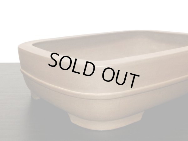 画像4: 常滑鉢　「中野行山」　紫泥胴紐撫角長方鉢 (4)