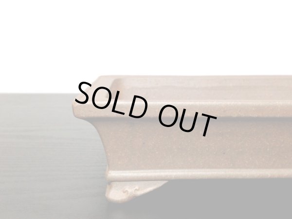 画像3: 常滑鉢 「小松泉 秋静庵 山秋」 紫泥外縁長方鉢 (3)