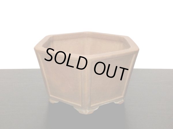 画像7: 常滑鉢　「久田佳山」　隅入六角鉢 (7)