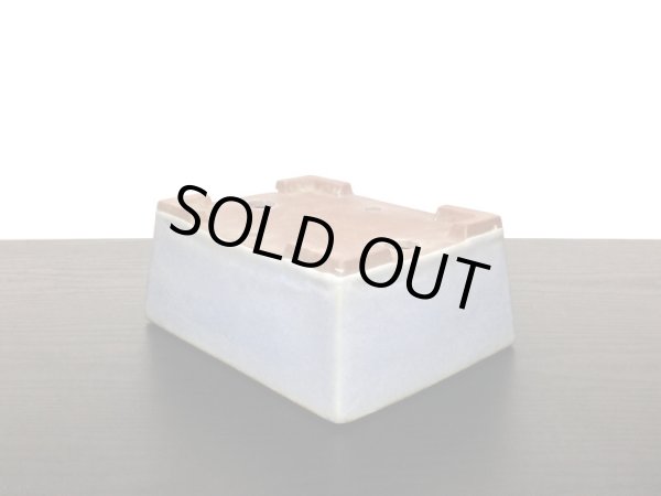 画像4: 常滑鉢 「松泉焼 山秋」 均窯内縁長方鉢 (4)