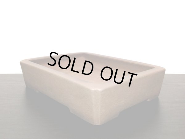 画像7: 常滑鉢　「中野行山」　紫泥内縁隅入長方鉢 (7)