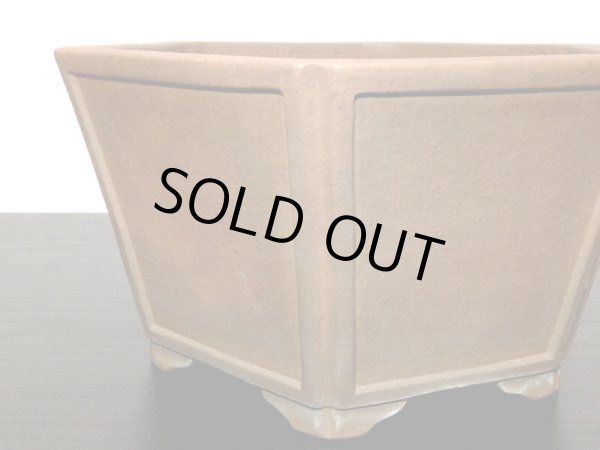 画像9: 常滑鉢　「久田佳山」　隅入六角鉢 (9)