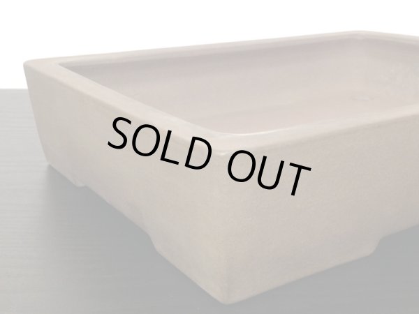 画像8: 常滑鉢 「中野行山」 紫泥内縁長方鉢 (8)