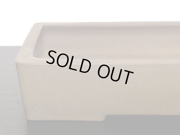 画像6: 常滑鉢 「中野行山」 紫泥内縁長方鉢 (6)