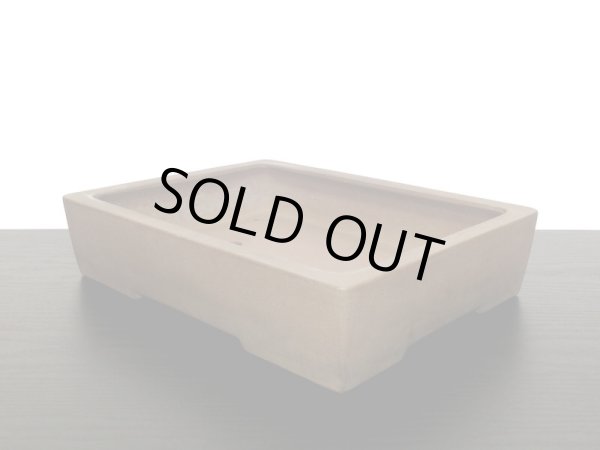 画像3: 常滑鉢 「中野行山」 紫泥内縁長方鉢 (3)