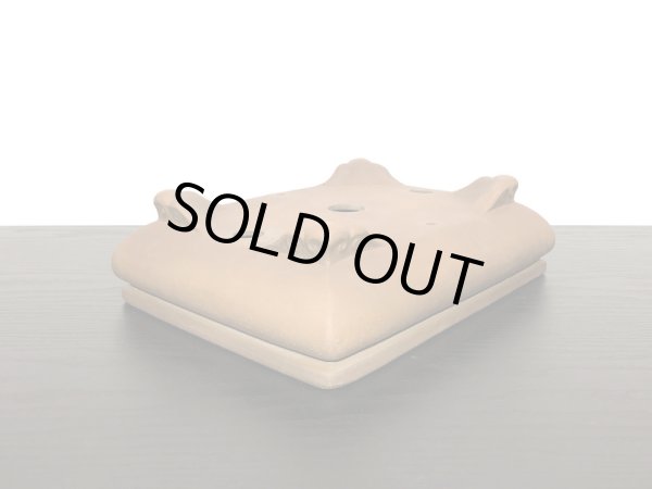 画像4: 常滑鉢　「銭号」　袋式雲脚長方鉢 (4)