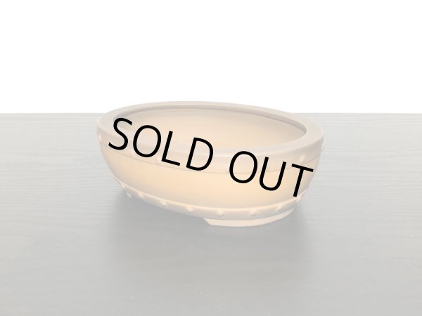 画像3: 常滑鉢　「美芸」　内縁鋲打楕円鉢 (3)