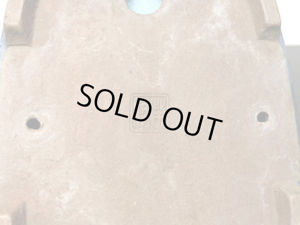 画像2: 常滑鉢　「柴勝」　瑠璃釉隅入切足長方鉢 (2)